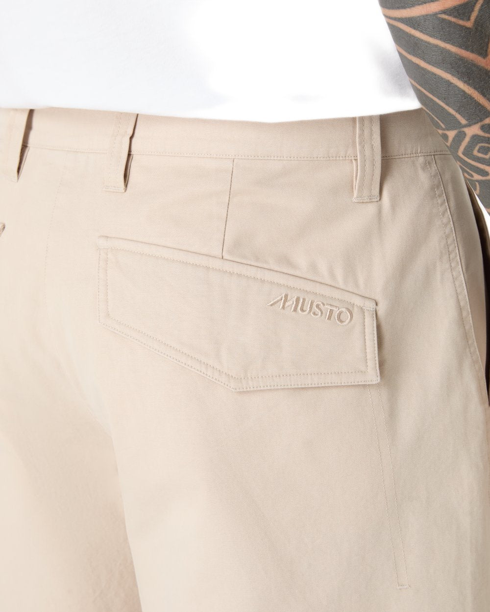 Pure Cashmere Coloured Musto Mens Original Bermuda Shorts on white background
