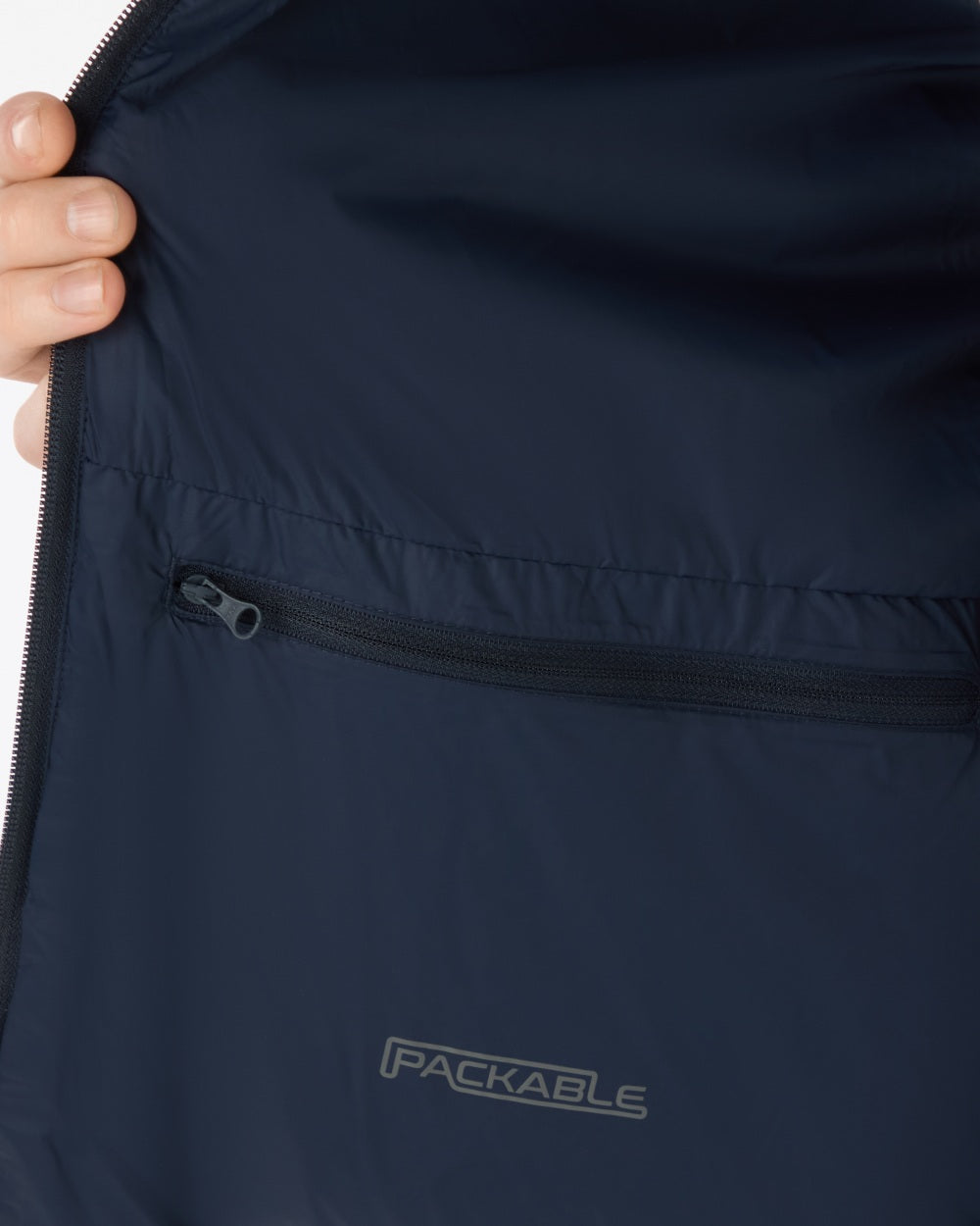 Navy Coloured Musto Mens Original Lite Puffer Jacket on white background