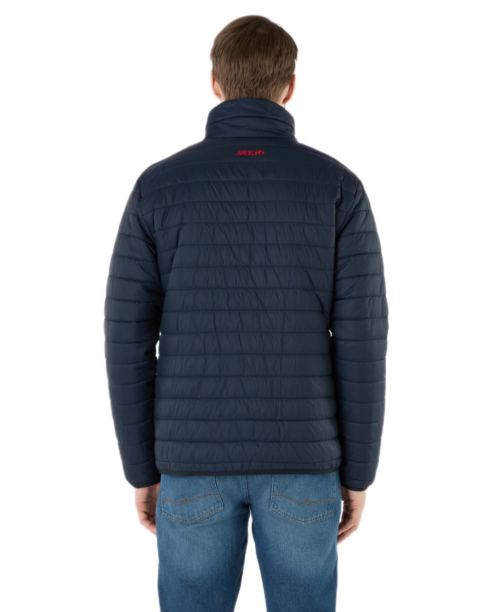 Navy Coloured Musto Mens Original Lite Puffer Jacket on white background