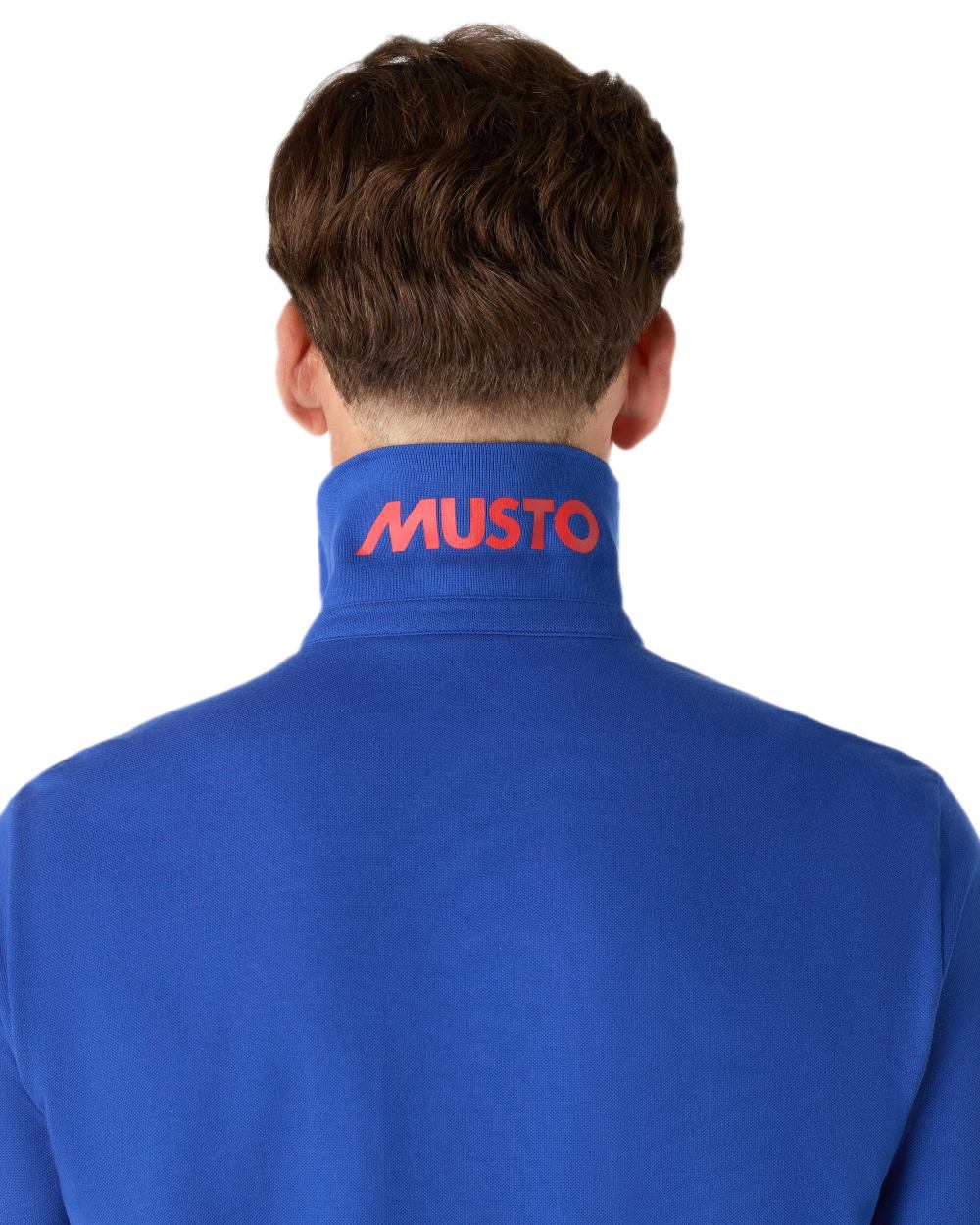 Mazarine Blue Coloured Musto Mens Original Short Sleeve Polo Shirt on white background