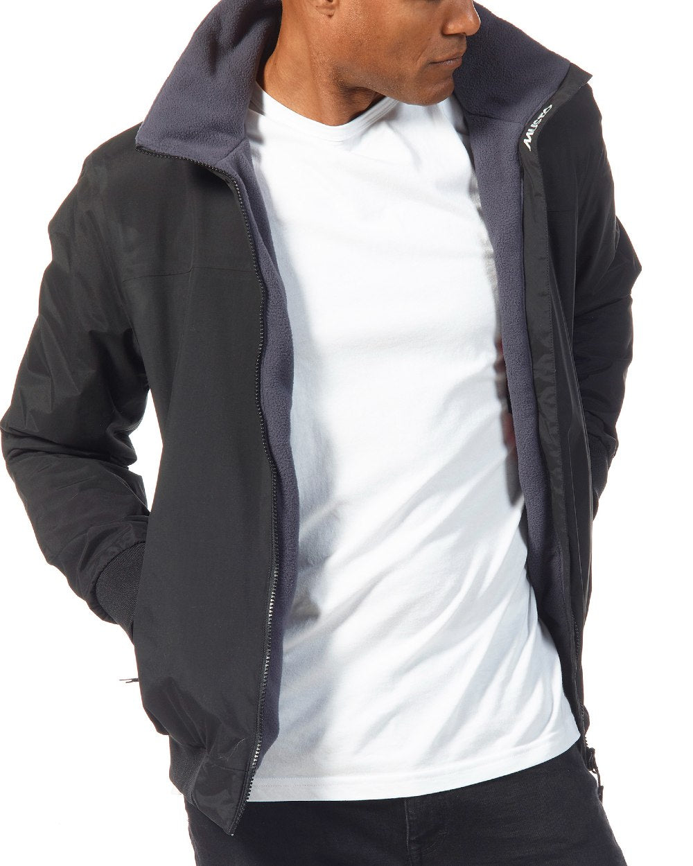Black coloured Musto Snug Blouson Jacket 2.0 on white background