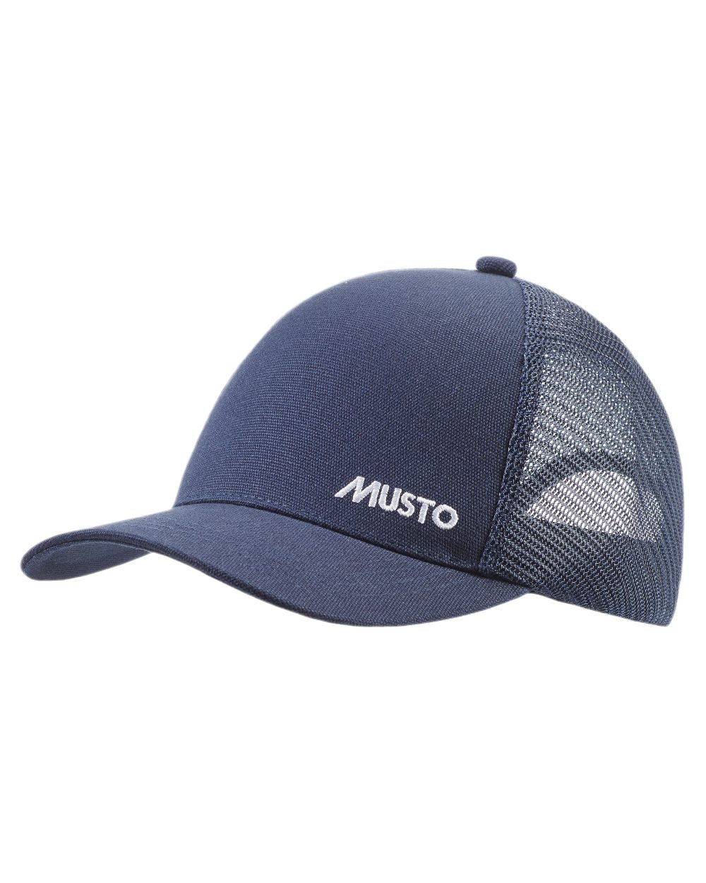 Navy Coloured Musto Trucker Cap on white background