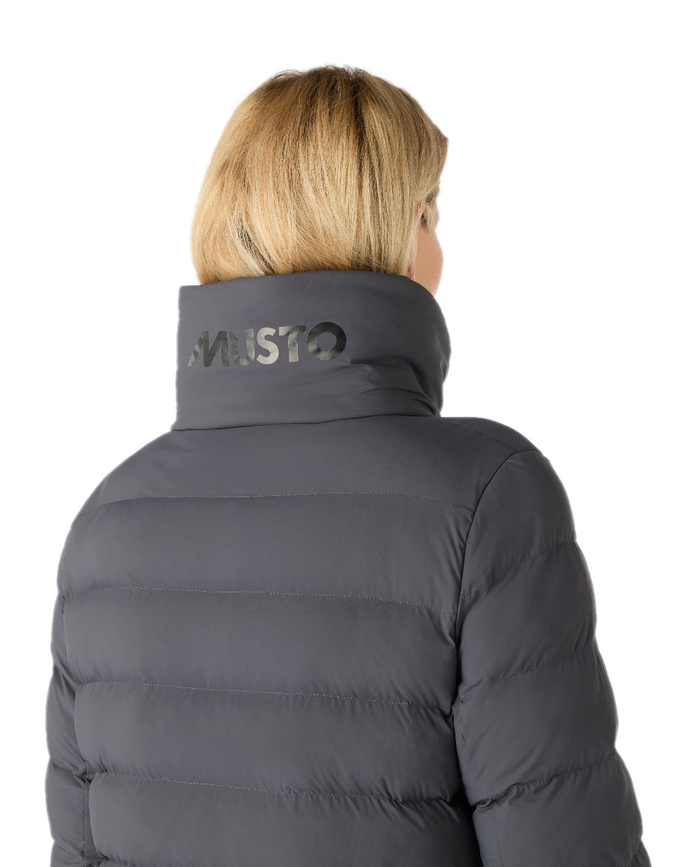 Carbon Coloured Musto Womens Active Puffer Jacket on white background