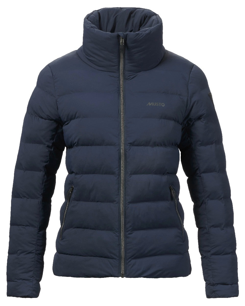 Navy Coloured Musto Womens Active Puffer Jacket on white background