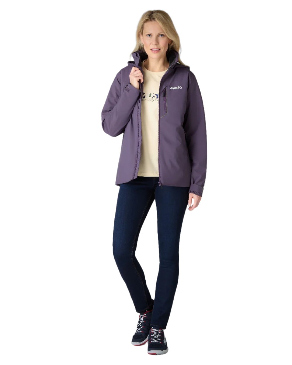 Mulberry Coloured Musto Womens Br1 Primaloft Midlayer Jacket on white background
