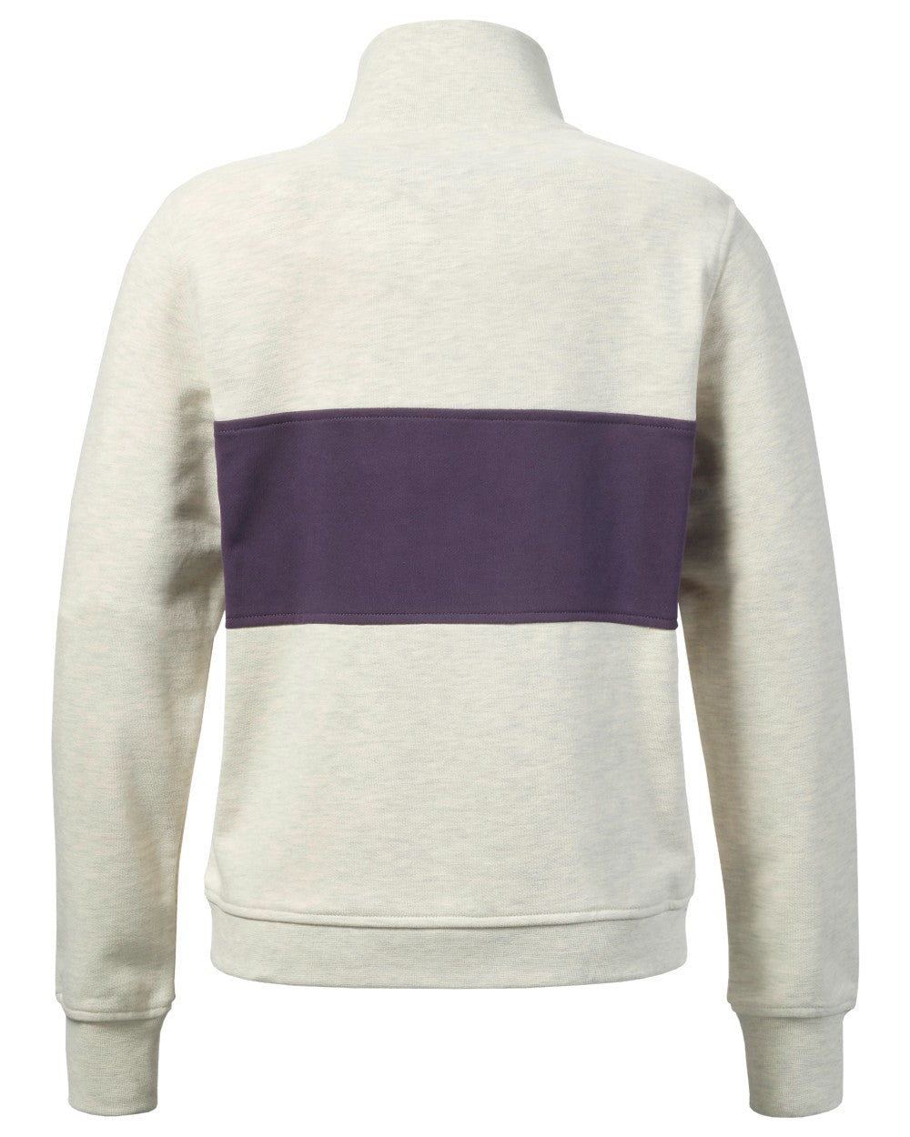 Oat Marl Coloured Musto Womens Classic Half Zip Sweatshirt On A White Background