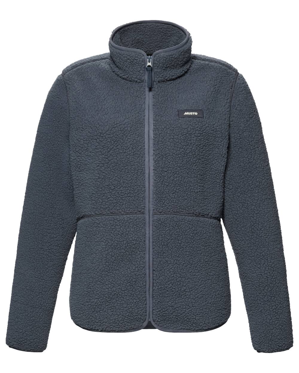 Alpine Frost coloured Musto Womens Cover Deep Pile Fleece Jacket on white background