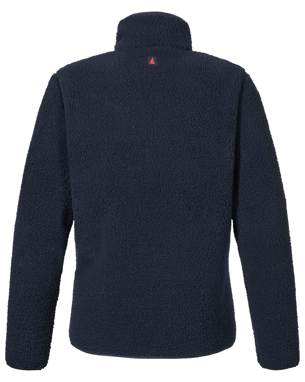 Navy coloured Musto Womens Cover Deep Pile Fleece Jacket on white background