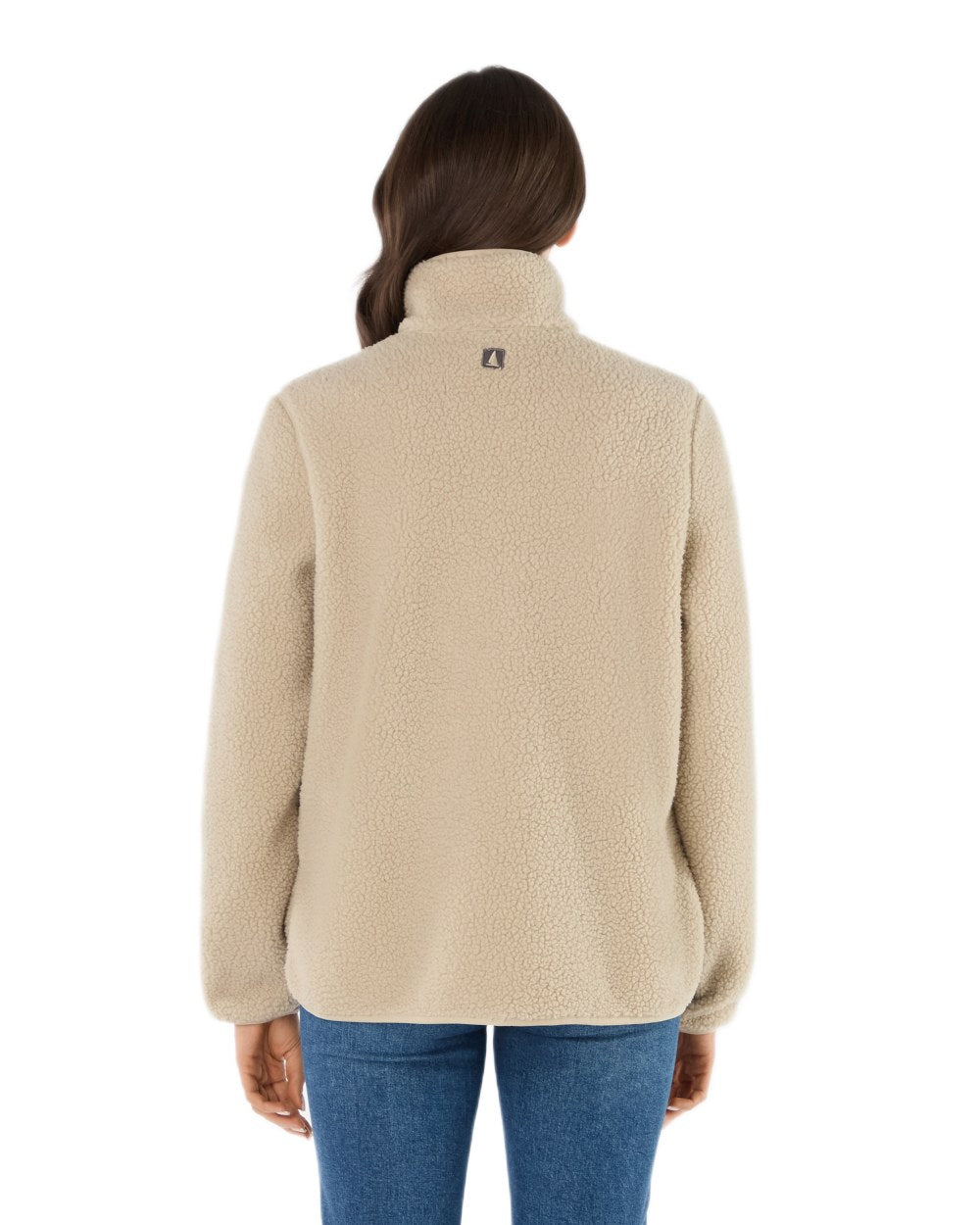 Pure Cashmere Coloured Musto Womens Cover Deep Pile Fleece Jacket on white background