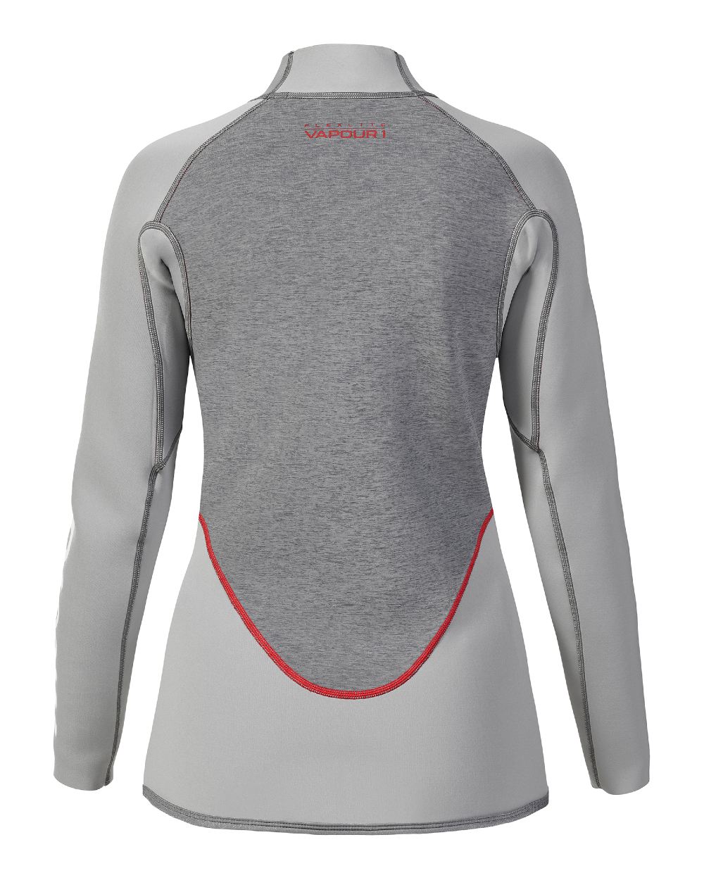 Grey Marl coloured Musto Womens Flexlite Vapour 1.0 Long-Sleeve Top on white background