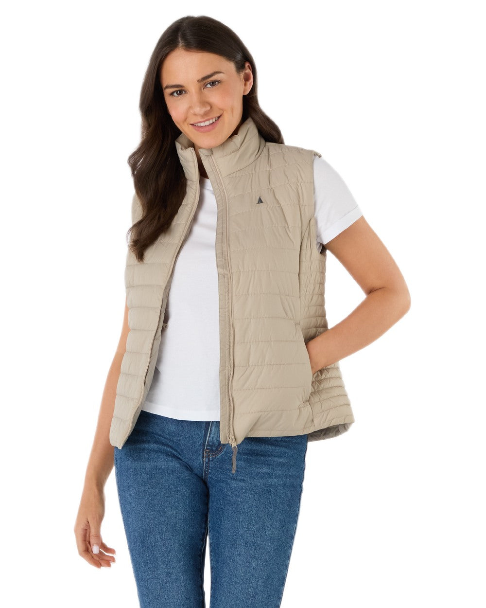 Pure Cashmere Coloured Musto Womens Original Lite Puffer Vest on white background