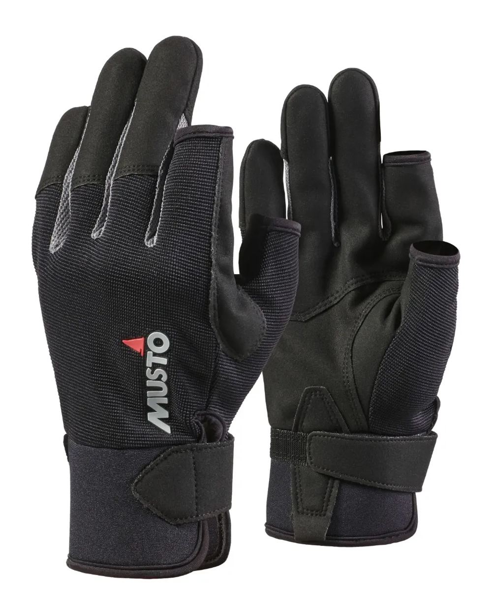 Musto Essential Sailing Long Finger Gloves in Black