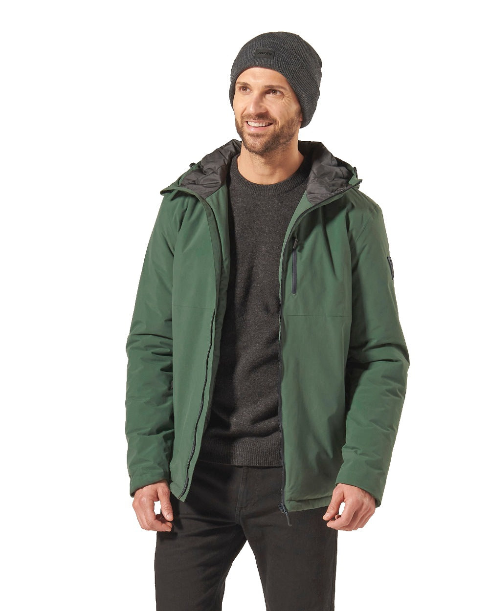 Musto Mens Marina Primaloft Rain Jacket in Green Topiary
