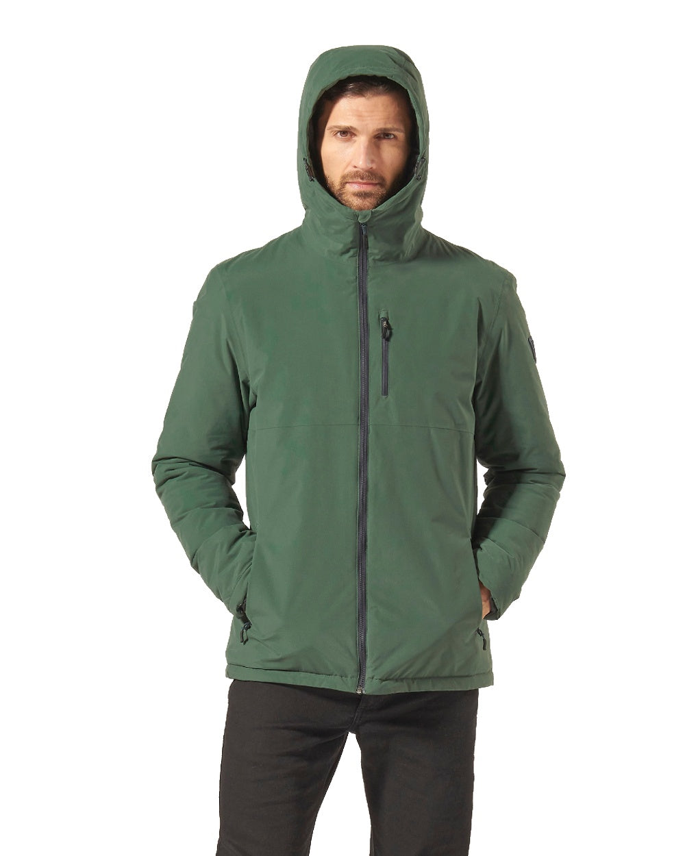 Musto Mens Marina Primaloft Rain Jacket in Green Topiary