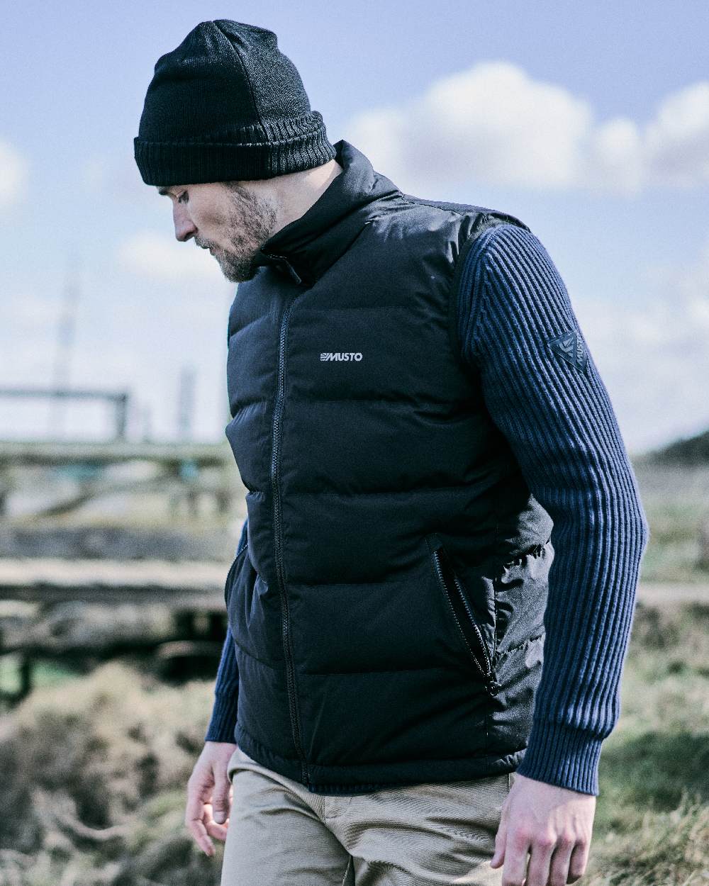 Musto Mens Marina Quilted Vest in Black