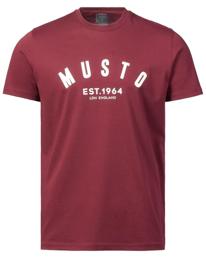Musto Mens Marina Short Sleeve T-Shirt in Windsor Wine 