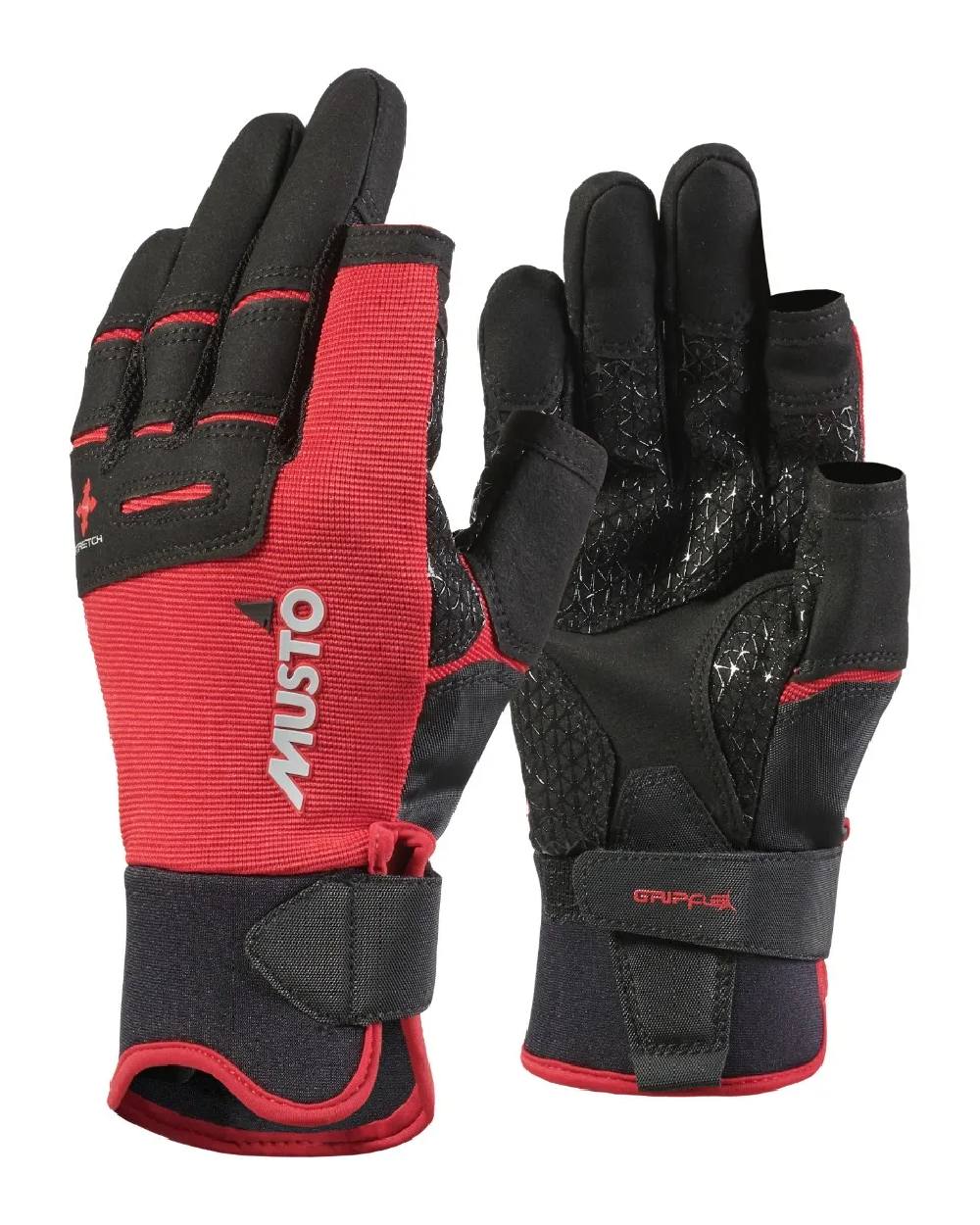 Musto Performance Long Finger Gloves in True Red