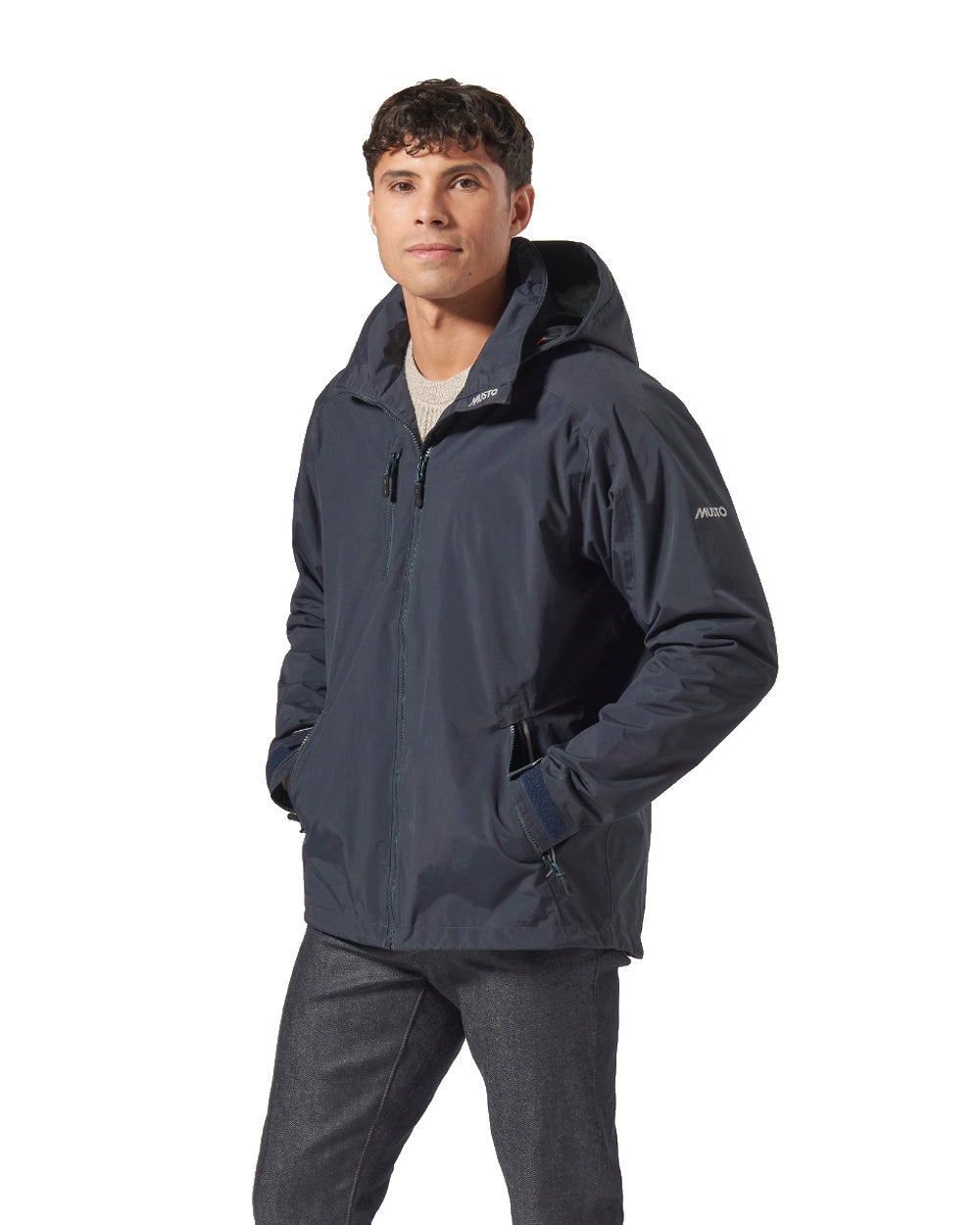 True Navy coloured Musto Sarinia Jacket on White background