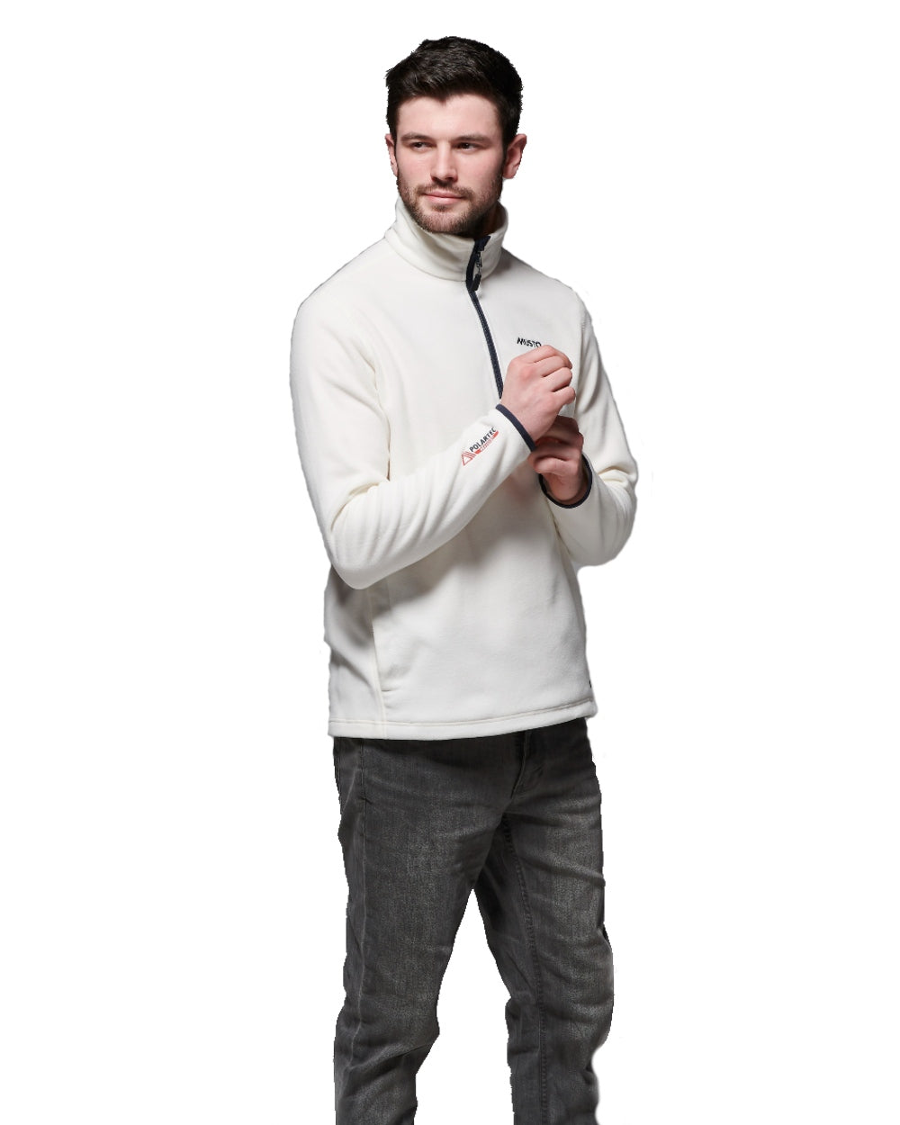 Antique Sail White coloured Musto Snug Fleece 2.0 on white background