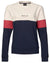 Musto Womens Marina Tri Colour Sweatshirt in Navy #colour_navy