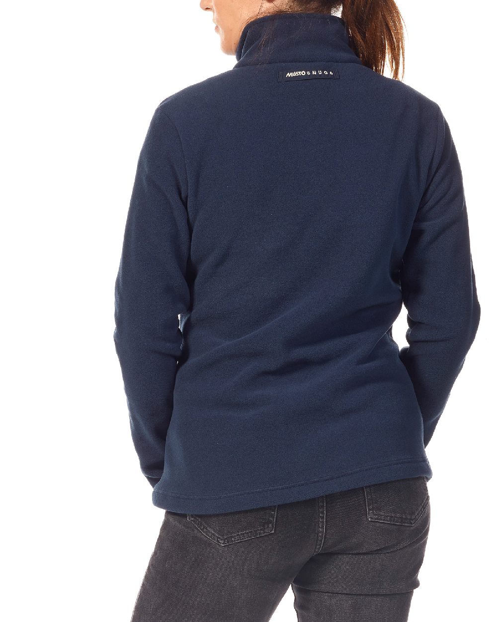Navy coloured Musto Womens Snug Fleece on White background