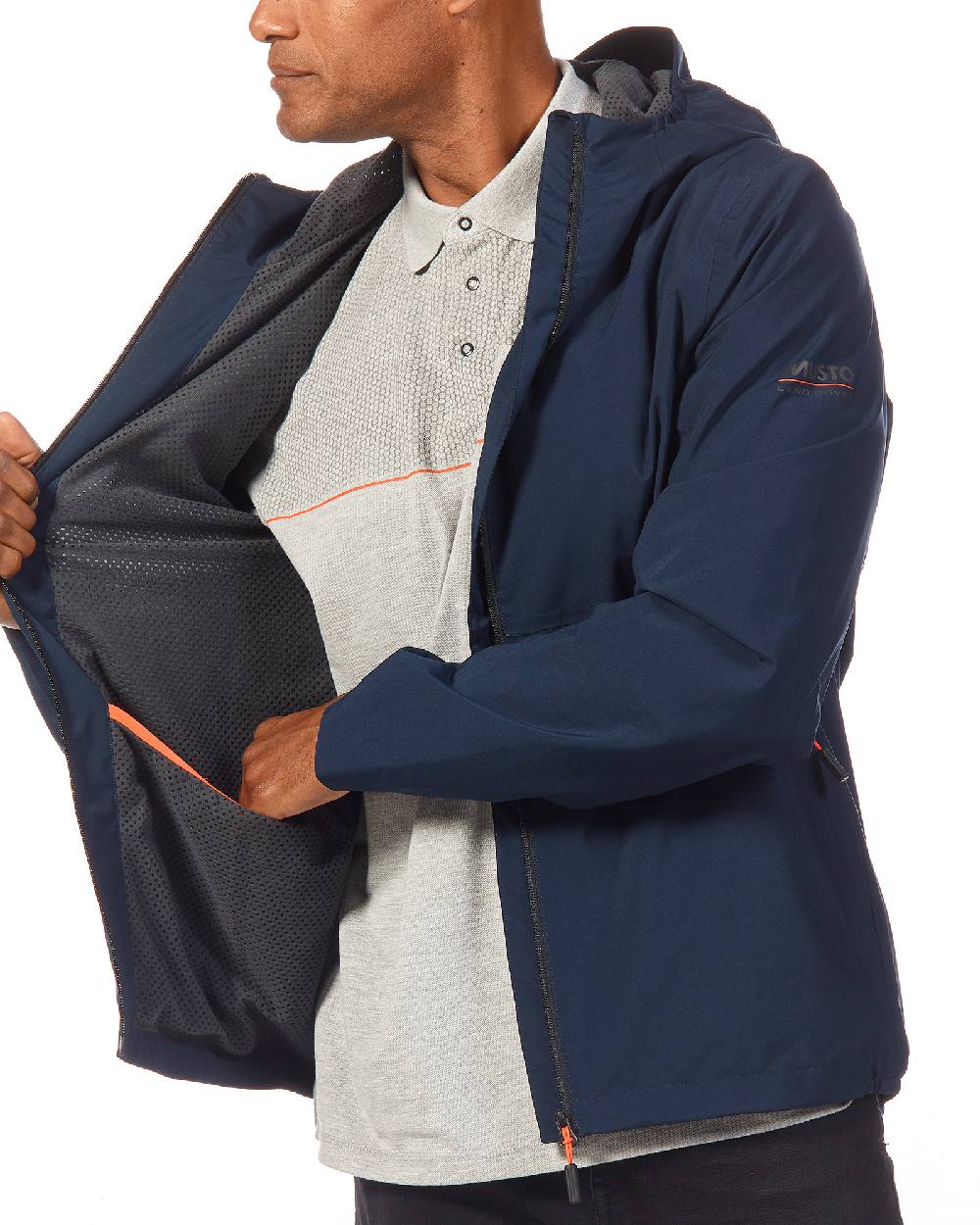 Musto X Land Rover Lite Rain Jacket in Navy