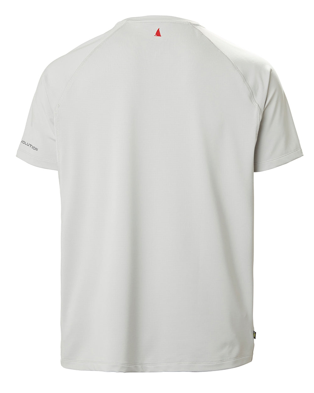 Platinum coloured Musto Mens Sunblock Short Sleeve T-Shirt on White background 
