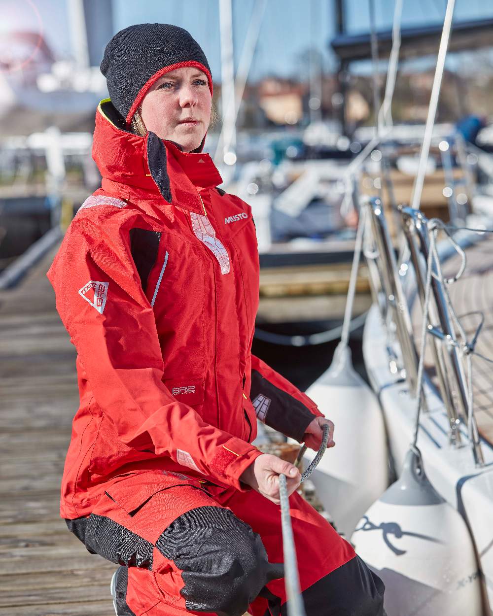 Musto Womens BR2 Offshore Jacket 2.0 in Treu Red