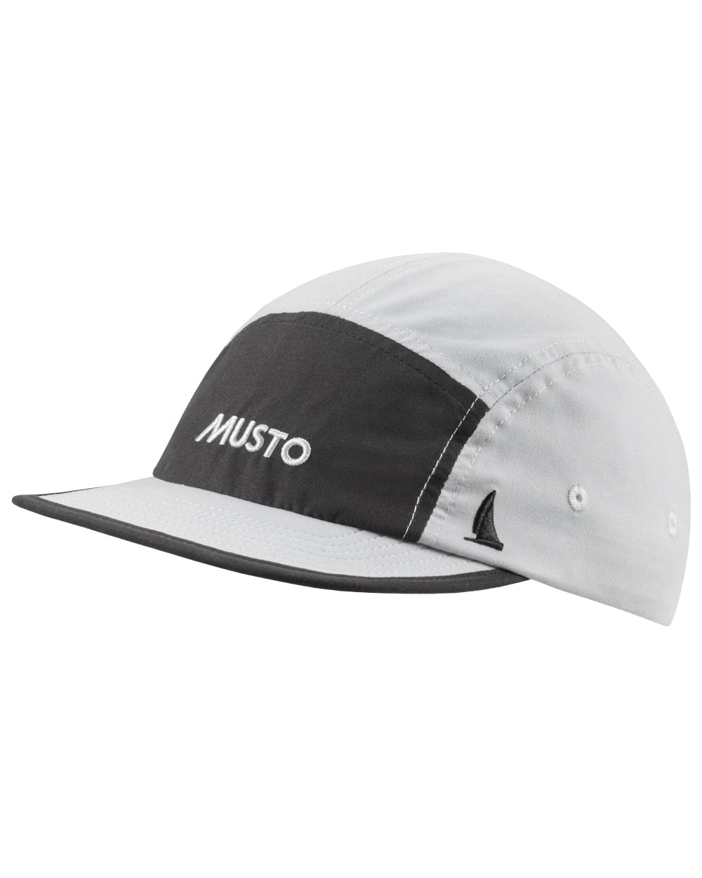 Quarry coloured Musto 5 Panel Short Peak Cap on white background