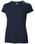 Navy coloured Helly Hansen womens crewline quick dry top on white background #colour_navy
