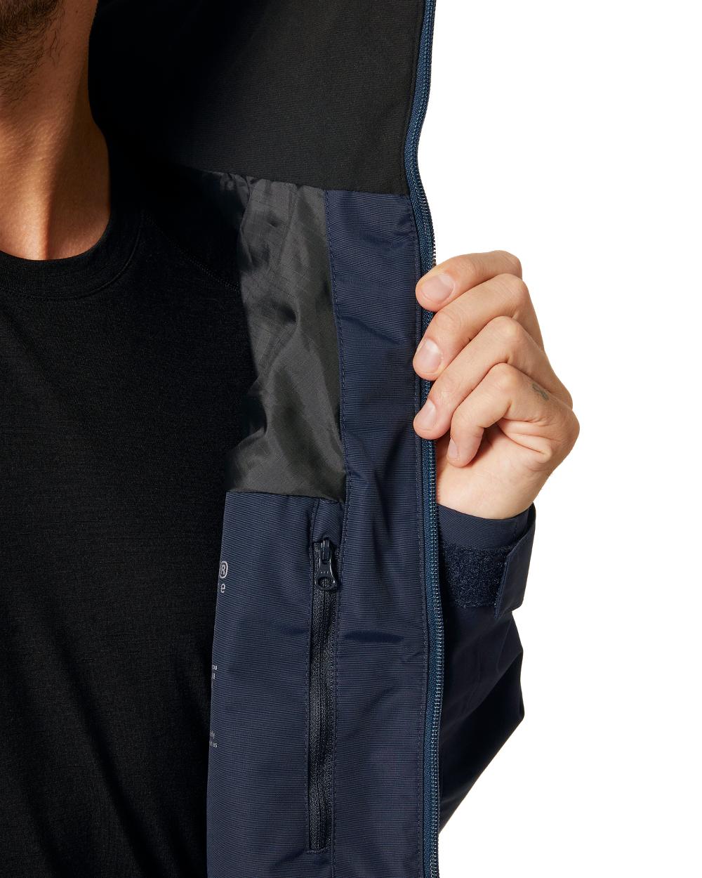 Navy coloured Helly Hansen Mens Salt Original Sailing Jacket on white background