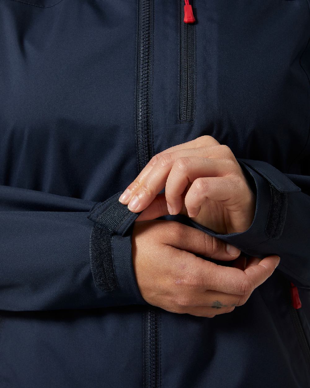 Navy coloured Helly Hansen Womens Crew Sailing Jacket 2.0 on white background