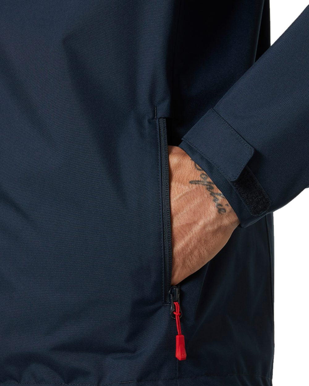 Navy Coloured Helly Hansen Mens Crew Midlayer Jacket 2 On A White Background