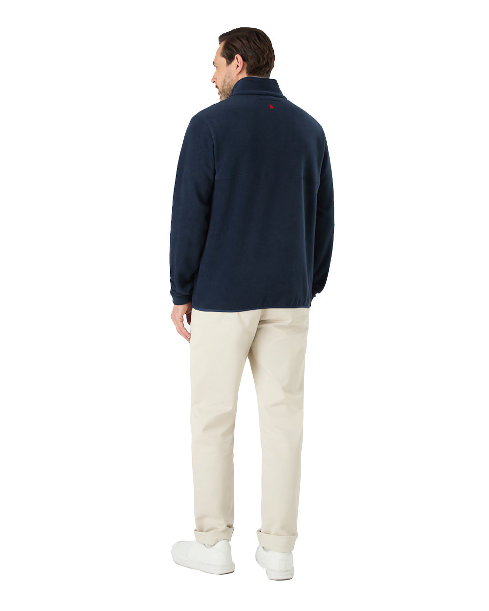 Navy Coloured Musto Mens Classic Fleece Pullover On A White Background 