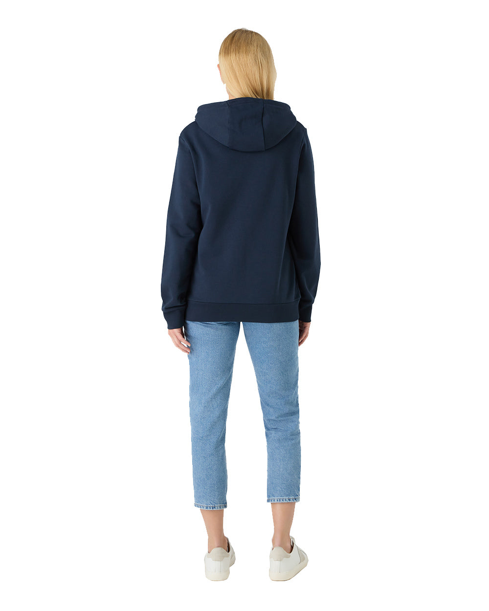 Navy Coloured Musto Womens 1964 Hoodie On A White Background