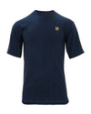 Navy Coloured Swazi Micro Top On A White Background #colour_navy