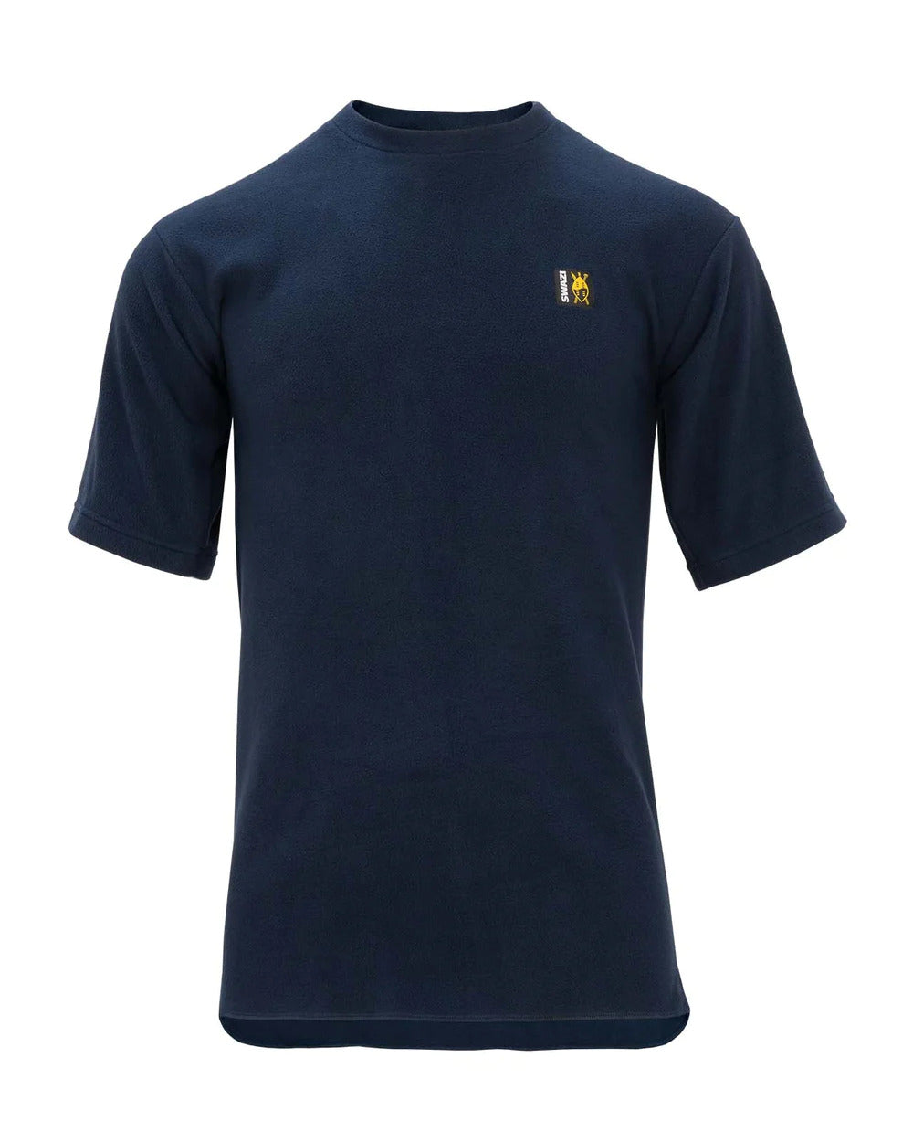 Navy Coloured Swazi Micro Top On A White Background 