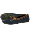 Navy/Oak Coloured Orca Bay Verona Womens Loafers On A White Background #colour_navy
