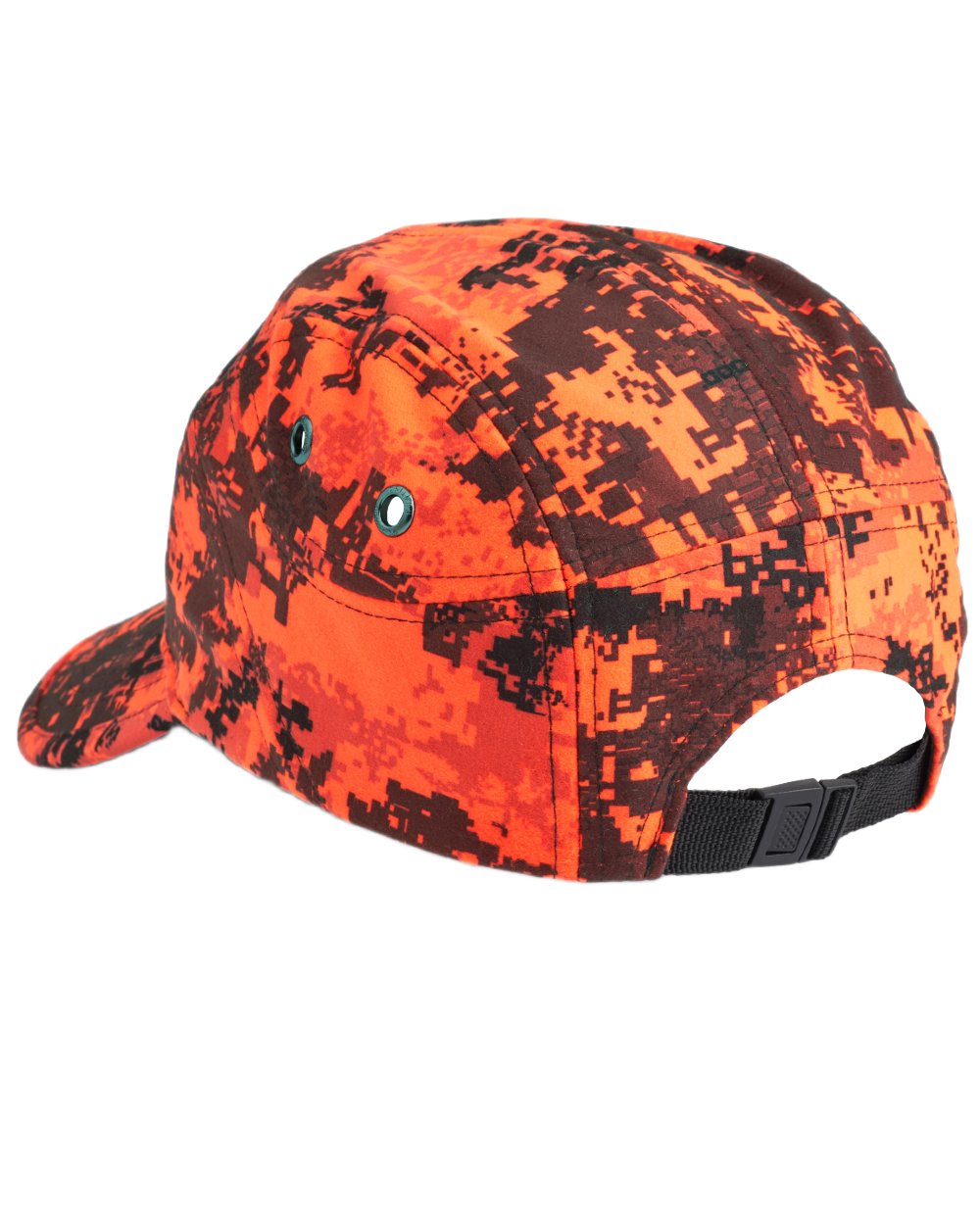 Camo Orange Blaze coloured Northern Hunting Asle Camo Cap on white background