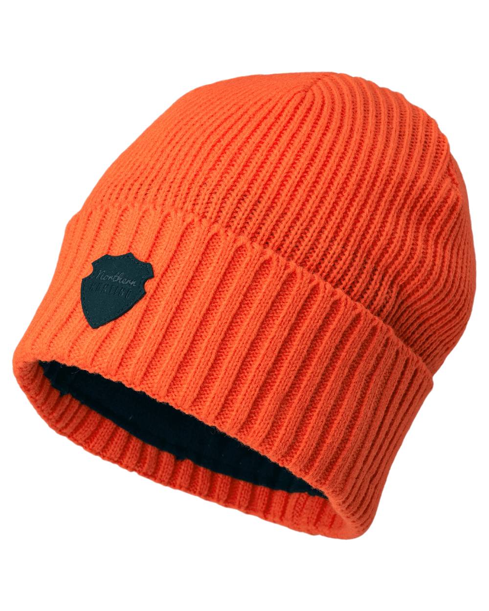 Orange coloured Northern Hunting Buk Windstop Beanie on white background