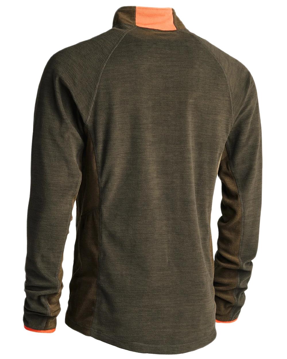 Brown coloured Northern Hunting Mens Bjorn Fleece Undershirt on white background