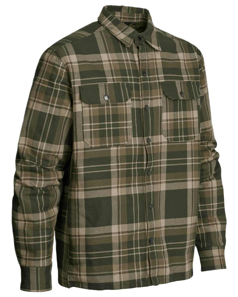 Green coloured Northern Hunting Mens Gorm Forester Shirt on white background