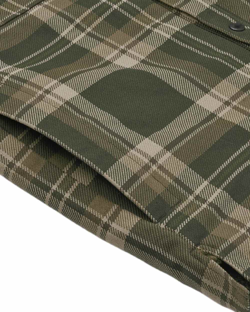 Green coloured Northern Hunting Mens Gorm Forester Shirt on white background