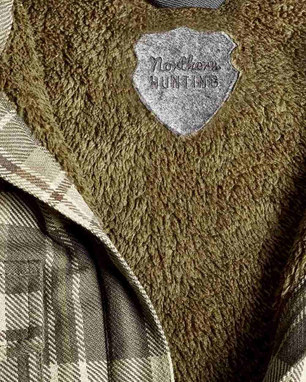 Green coloured Northern Hunting Mens Gorm Forester Shirt on white background