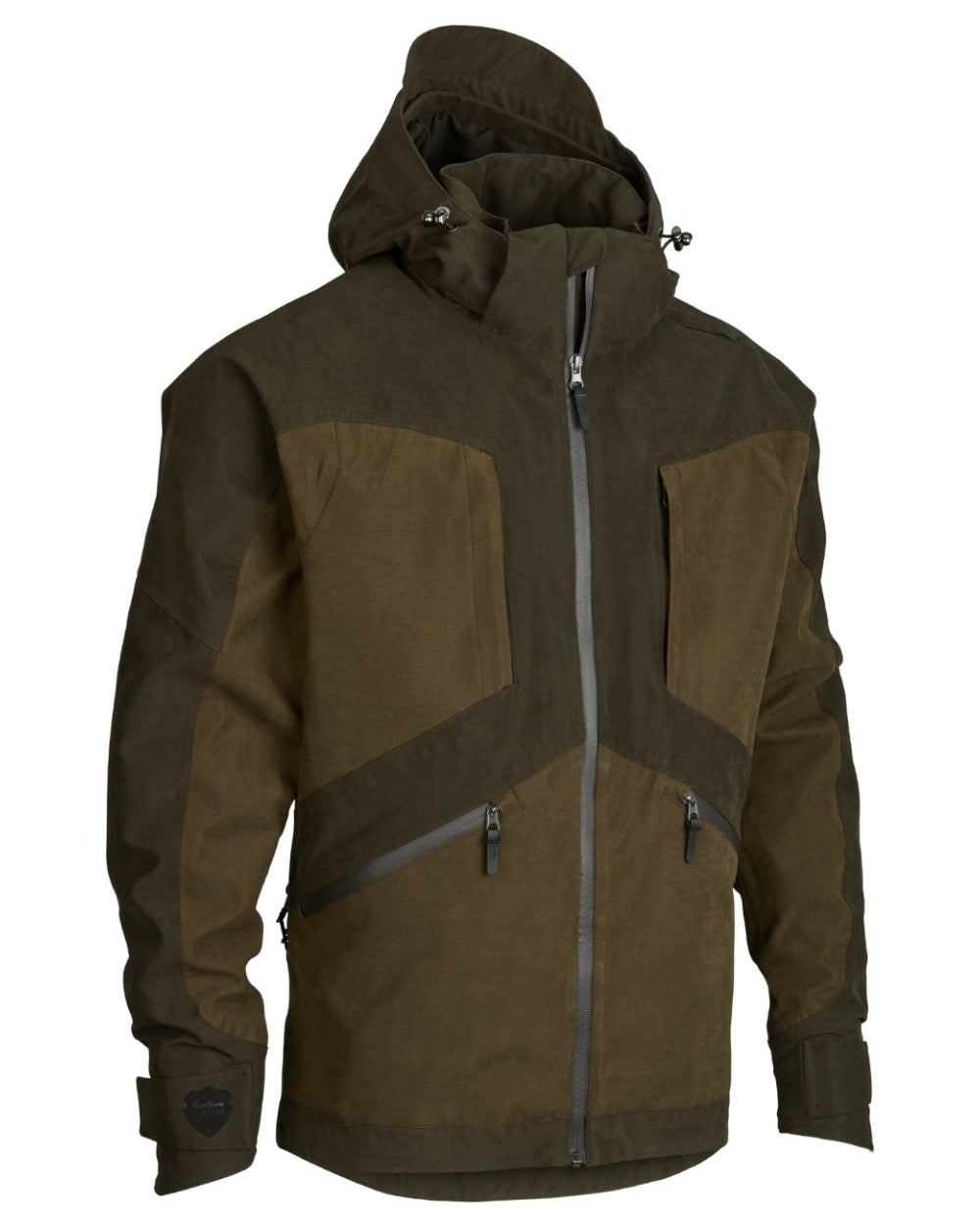 Green coloured Northern Hunting Mens Hakan Elk Waterproof Hunting Jacket on white background
