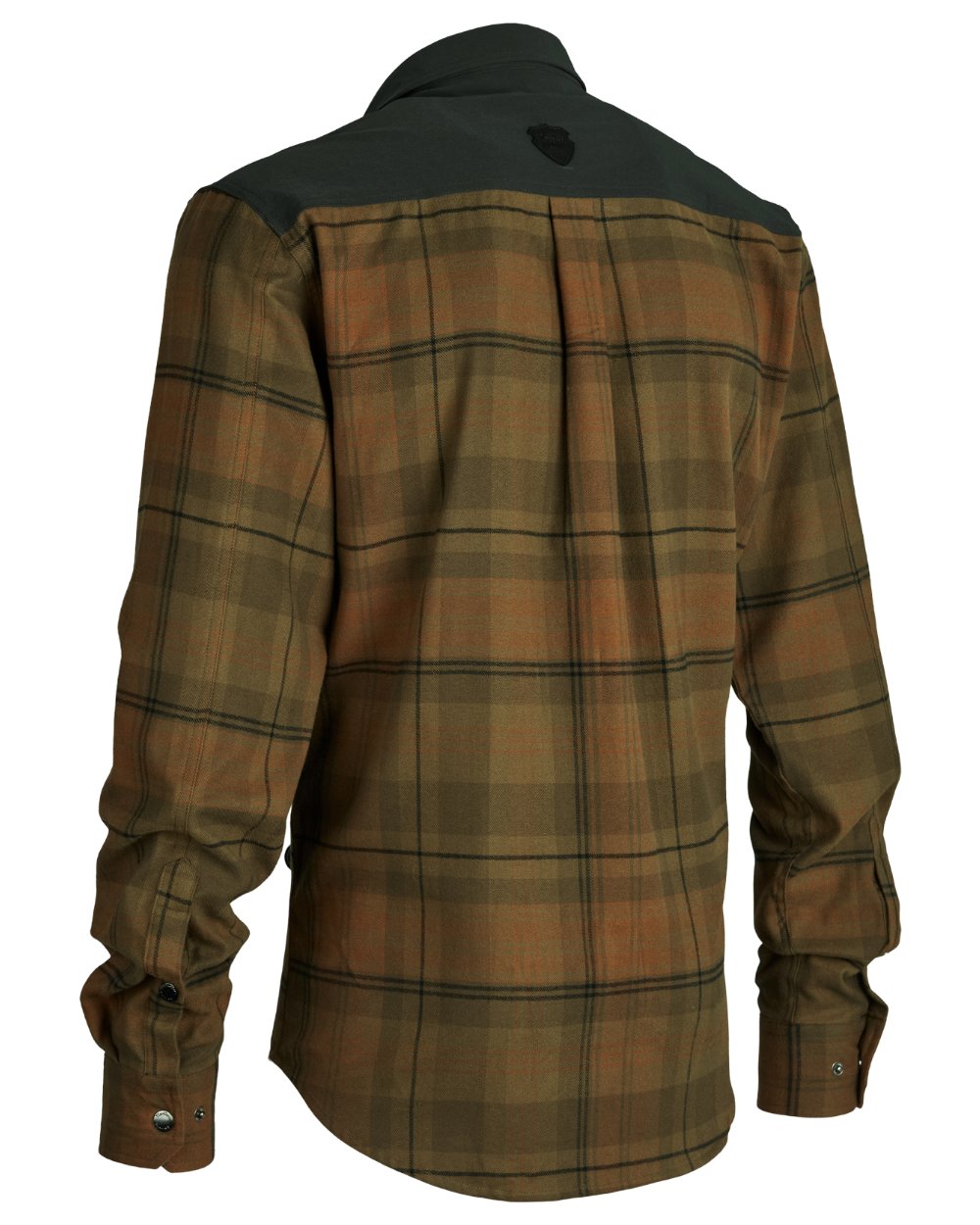 Brown coloured Northern Hunting Mens Kjall Cotton Flannel Shirt on white background