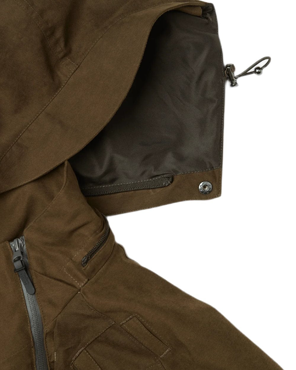 Green coloured Northern Hunting Mens Storr Waterproof Hunting Anorak on white background