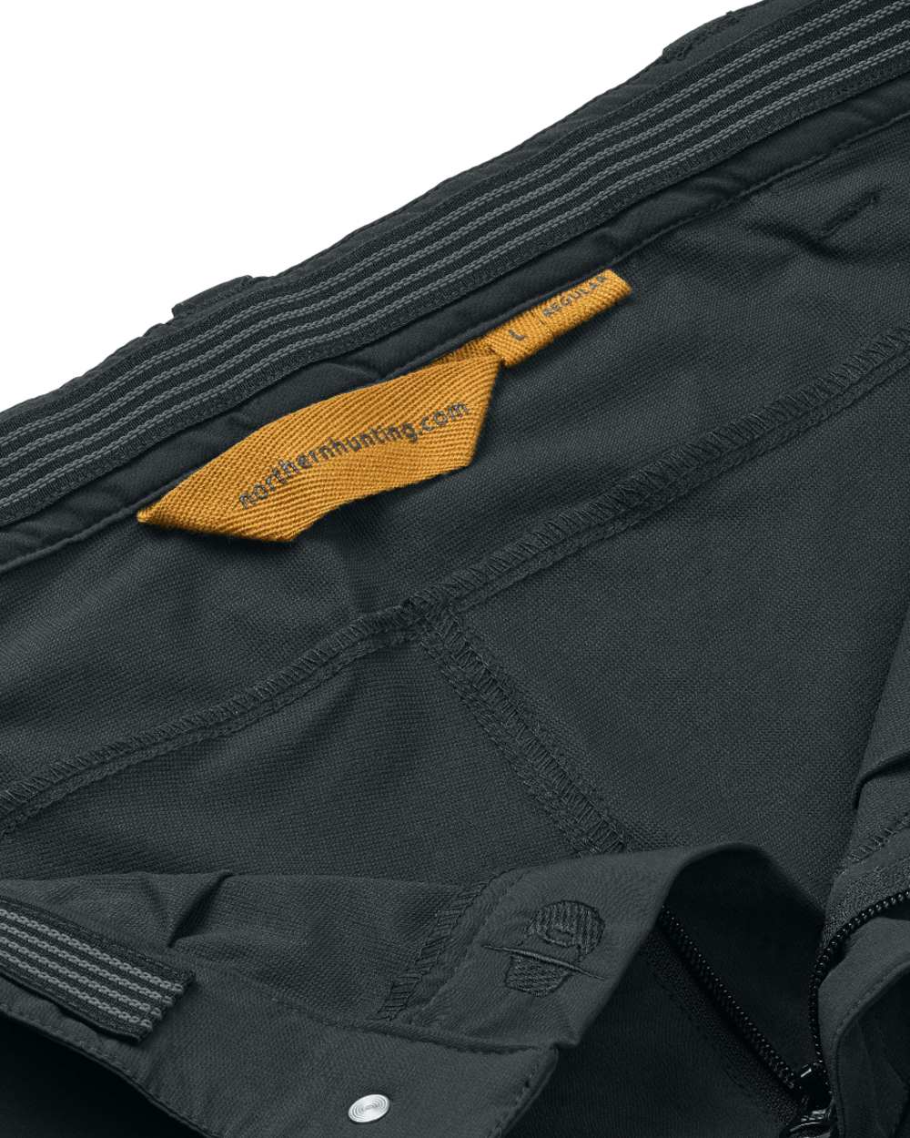 Black coloured Northern Hunting Mens Toke Light Tanatex Outdoor Trousers on white background