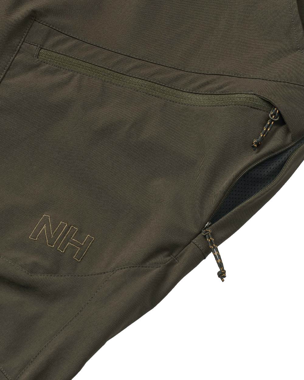 Dark Green coloured Northern Hunting Mens Toke Light Tanatex Outdoor Trousers on white background