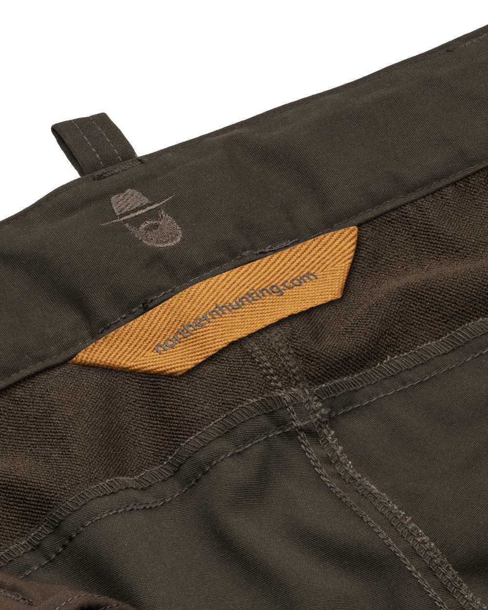 Dark Green coloured Northern Hunting Mens Trond Pro Outdoor Trousers on white background
